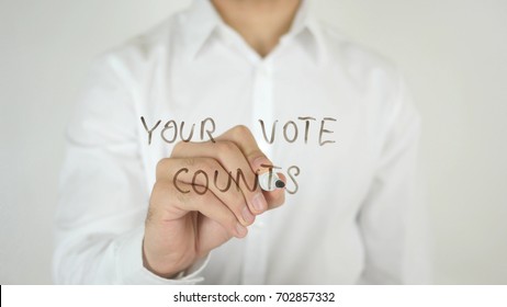 Your Vote Counts, Written On Glass