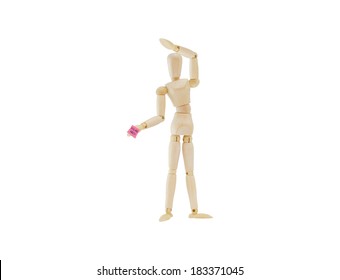 You're Fired Pink Slip Post It Note Hand Of Mannequin Isolated On White Background