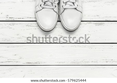 Similar – Image, Stock Photo Ladies pumps on wooden boards