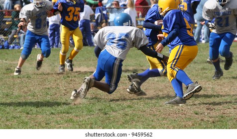 Youth Football Game Play Action