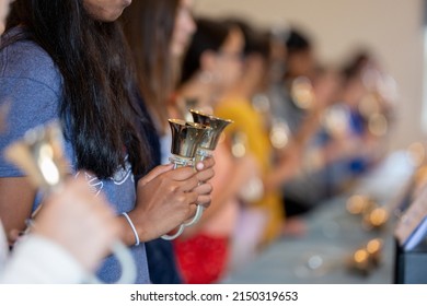 Youth Handbell Choir In Practice