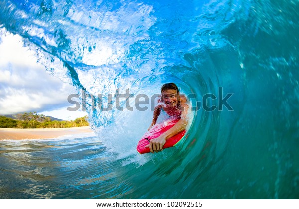 boogie boarding clipart sun