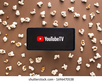 Youtube TV - A Sub Brand Of Youtube, A Streaming Services. Sunday , April 5, 2020, Assam, India.
