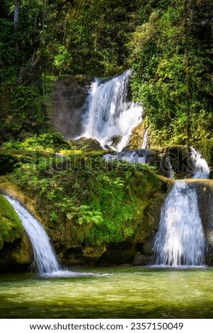 Y.S. Falls are located on the Y.S. River found in the southern parish of St Elizabeth on the island of Jamaica.