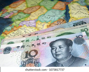 Yuan On The Map Of Africa. Chinese Investment In The African Economy