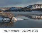 yukon river in winter, Whitehorse, Yukon, Canada