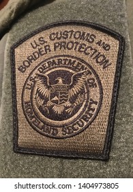 Yuma, Ariz. / US - January 17, 2018: Close Up Of A Logo Patch On The Uniform Of A Customs And Border Protection Agent. 2416