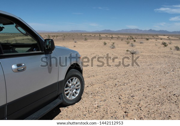 Yuma Sector, Ariz. / US - April 11,\
2013: The beautiful but dangerous Sonoran Desert landscape around a\
Customs and Border Protection rescue beacon.\
1542