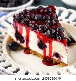 So Yummy delicious Tasty Blueberry Cheesecakes - Powered by Shutterstock