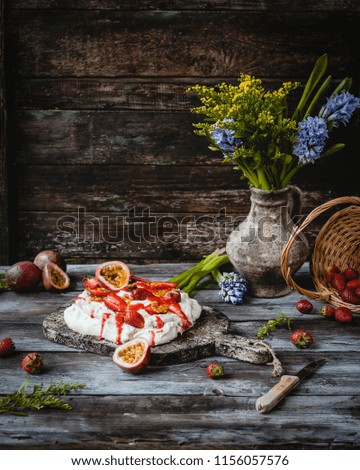 Similar – Plate with homemade fruit ice cream on a stick