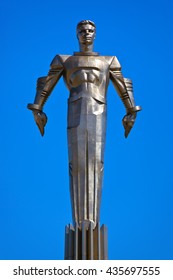 Yuri Gagarin monument on Gagarin Square - in Moscow Russia