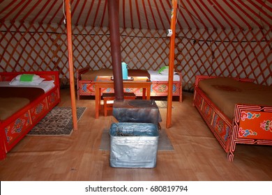 Yurt Interior, Mongolia