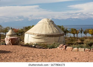Yurt traditional housing in Kyrgizia