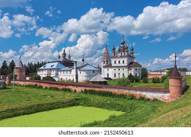 Yuryev-Polsky, Russia. Archangel Michael Monastery with Archangel Michael Cathedral. The monastery was founded in the 13th century. The cathedral was built in 1792-1806.