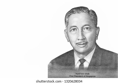 Yusof Bin Ishak Portrait From Singapore Banknotes.