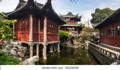 Yuyuan Garden (Garden Of Happiness) Is An Extensive Chinese Garden Located  In The Old City Of Shanghai, China