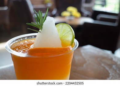 Yuzu Orange Lemonade Drink, Stock Photo