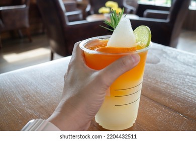 Yuzu Orange Lemonade Drink, Stock Photo