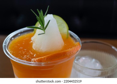 Yuzu Orange Lemonade Drink, Stock Photo