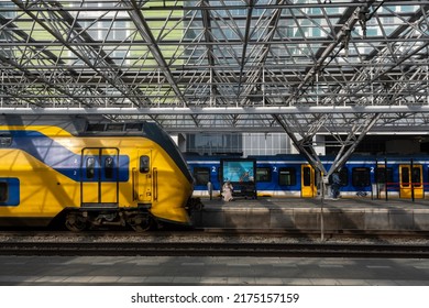 Zaandam, The Netherlands - 21 June 2022: Nederlandse Spoorwegen Train In Zaandam Station