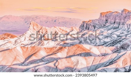 Zabriskie Point is a part of Amargosa Range located east of Death Valley in, Death Valley National Park in California