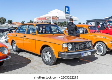 Zadar, Croatia, 9.18.2022. Volvo 244, Classic Swedish Old Timer Car