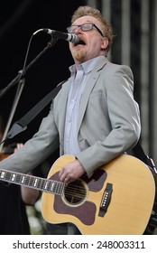 ZAGREB, CROATIA - 24 JUNE, 2014: Flogging Molly Singer Dave King Performing At InMusic Festival.