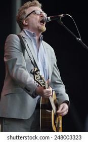 ZAGREB, CROATIA - 24 JUNE, 2014: Flogging Molly Singer Dave King Performing At InMusic Festival.