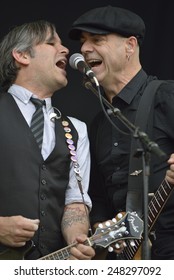 ZAGREB, CROATIA - 24 JUNE, 2014: Flogging Molly Performing At InMusic Festival.