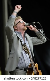 ZAGREB, CROATIA - 24 JUNE, 2014: Flogging Molly Singer Dave King Performing At InMusic Festival.