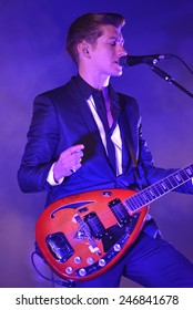 ZAGREB, CROATIA - 25 JUNE, 2013: Alex Turner Of Arctic Monkeys Performing At InMusic Festival.