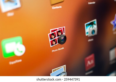Zagreb, Croatia - February 1, 2015: Launchpad page with icons. Launchpad is an application launcher developed by Apple Inc.