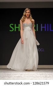 ZAGREB, CROATIA - FEBRUARY 16: Fashion Model Wears Wedding Dress Made By Sherri Hill On 'Wedding Days' Show, February 16, 2013 In Zagreb, Croatia.