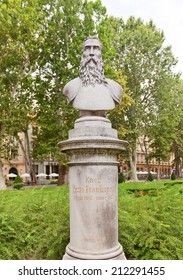 ZAGREB, CROATIA - JULY 21, 2014: Bust Of Christoph Frankopan (circa 1884), A Croatian Count From The Noble House Of Frankopan. Located At Nikola Subic Zrinski Square (Zrinjevac) Of Zagreb, Croatia