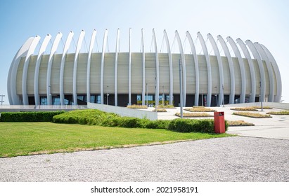 Zagreb, Croatia - July 24, 2021: Building Of The Football Stadium Arena Zagreb In Zagreb, Croatia.