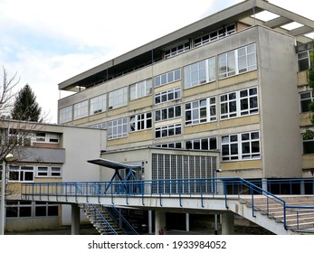 Zagreb, Croatia - March 7 2020: The Building Of The Faculty Of Mechanical Engineering And Naval Architecture In Zagreb, Croatia.