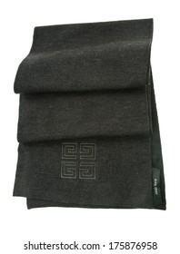 ZAGREB , CROATIA - NOVEMBER 14, 2011 :  Givenchy Black Woolly Light Scarf, Product Shot