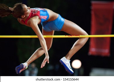 ZAGREB, CROATIA - SEP 3: 63. Boris Hanzekovic Memorial On September 3, 2013 In Zagreb, Croatia. High Jump (woman) - Lucija ZUBCIC 