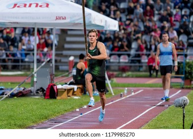 ZAGREB, CROATIA - SEPTEMBER 4, 2018: IAAF World Challenge Zagreb, 68th Boris Hanzekovic Memorial. Pole Vault (M).