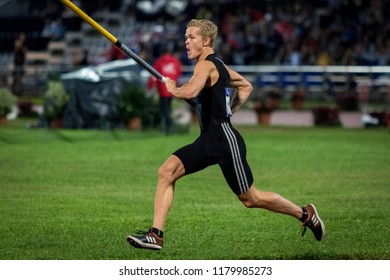 ZAGREB, CROATIA - SEPTEMBER 4, 2018: IAAF World Challenge Zagreb, 68th Boris Hanzekovic Memorial. Pole Vault (M).