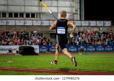 ZAGREB, CROATIA - SEPTEMBER 4, 2018: IAAF World Challenge Zagreb, 68th Boris Hanzekovic Memorial. Pole Vault (M).