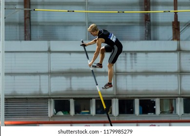 ZAGREB, CROATIA - SEPTEMBER 4, 2018: IAAF World Challenge Zagreb, 68th Boris Hanzekovic Memorial. Pole Vault (M).