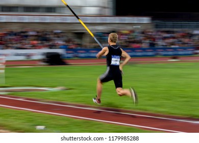 ZAGREB, CROATIA - SEPTEMBER 4, 2018: IAAF World Challenge Zagreb, 68th Boris Hanzekovic Memorial. Pole Vault (M).