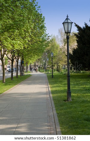 Zagreb street at springtime