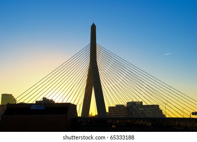 Zakim bridge in Boston at sunrise