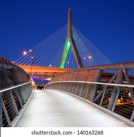 Zakim Bridge and North Bank Bridge (walkway) in Boston, Massachusetts - Powered by Shutterstock - Get 15% off with code: PIKWIZARD15