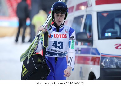 ZAKOPANE, POLAND - JANUARY 26, 2018: FIS Ski Jumping World Cup In Zakopane O/p Peter Prevc