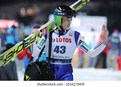 ZAKOPANE, POLAND - JANUARY 26, 2018: FIS Ski Jumping World Cup In Zakopane O/p Peter Prevc