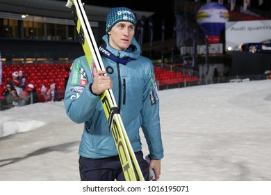 ZAKOPANE, POLAND - JANUARY 28, 2018: FIS Ski Jumping World Cup In Zakopane O/p Peter Prevc