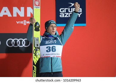 ZAKOPANE, POLAND - JANUARY 28, 2018: FIS Ski Jumping World Cup In Zakopane O/p Peter Prevc